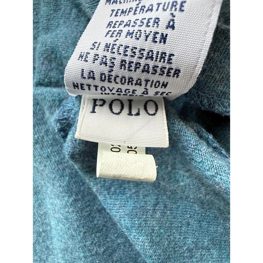 Polo Ralph Lauren Men's Long Sleeve Crewneck T-Shirt  Blue XXL 100% Cotton